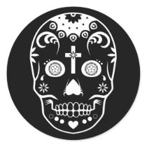 sugar skullz : 2 round stickers