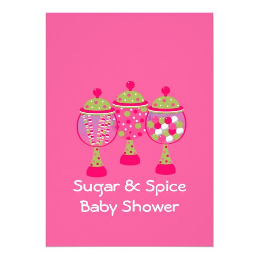 Sugar & Spice Baby Shower Candy Buffet Invitation