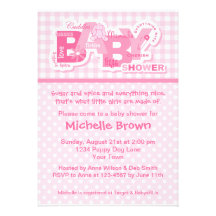 Sugar & Spice Bunny Shower Invitations