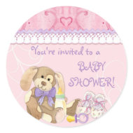Sugar & Spice, Girl Baby Shower Sticker or Seal sticker