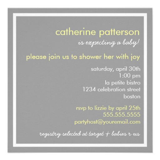Sugar & Spice Neutral Baby Shower Invitation