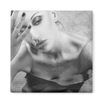 Sugared Skin 2 - Self Portrait Refrigerator Magnet