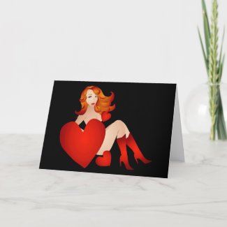 Suggestive Vixen Valentine Card card