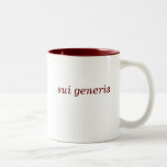 Sui Generis maroon 2-tone mug (left-hand)