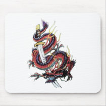 Sui Riu Japanese Dragon Katana Mouse Pad