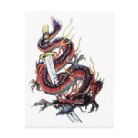 Sui Riu Japanese Dragon Katana Postcard