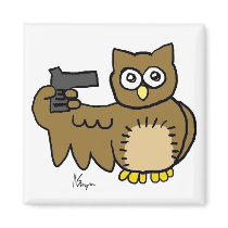 Suicidal Owl Magnet