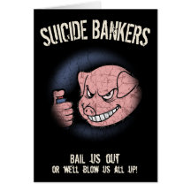Suicide Bankers Greeting Cards