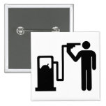 Suicide by petrol pinback buttons