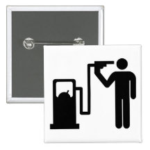 Suicide by petrol pinback buttons