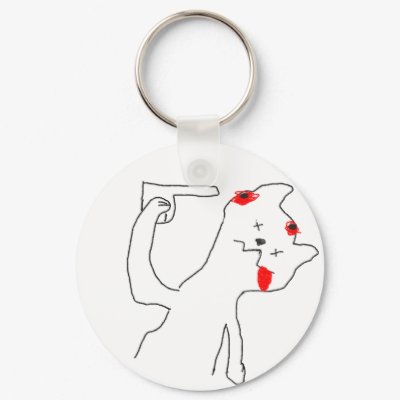 suicide cat key chain