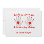 Suicide-It's not a sin, it's a crying shame design Invite