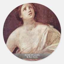 Suicide Of Lucretia By Reni Guido Round Stickers