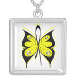 Suicide Prevention Awareness Butterfly Ribbon necklaces