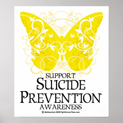 Suicide Prevention Butterfly Poster Zazzle