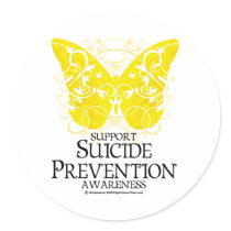 Suicide Prevention Butterfly stickers by fightcancertees Suicide Prevention Butterfly stickers