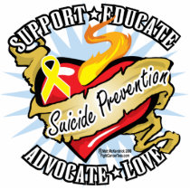 Suicide Prevention Classic Heart photo sculptures