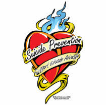 Suicide Prevention Tattoo Heart photo sculptures