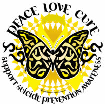 Suicide Prevention Tribal Butterfly photo sculptures