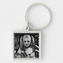 suicide squad, task force x, harley quinn, lucky you, daddy&#39;s lil monster, typography, tattoo, marvel comics, Keychain with custom graphic design