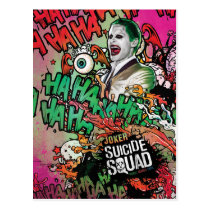 suicide squad, task force x, joker, ha ha ha, eyeball, graffiti, ooze, comic, tattoo, Postcard with custom graphic design