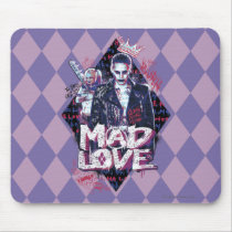 suicide squad, the joker, joker, harley quinn, mad love, dc comics, task force x, supervillain, margot robbie, jared leto, Mouse pad with custom graphic design