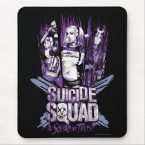 suicide squad, task force x, harley quinn, katana, enchantress, in squad we trust, squad, girls, paint brush, brush strokes, marvel comics, Mouse pad with custom graphic design