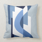 SUISSE: Art Deco Moderne: Blue Monday throwpillow