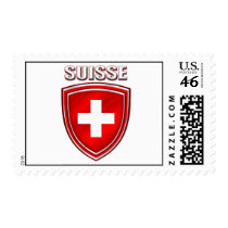 Suisse logo shield emblem flag of Switzerland Stamps