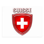 Suisse logo shield emblem flag of Switzerland Post Cards