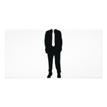 suit headless no head photo card