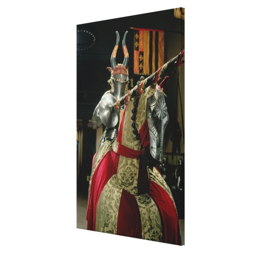 Suit of armour and matching horse armour gallery wrapped canvas