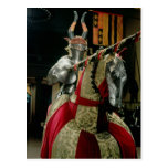 Suit of armour and matching horse armour postcards