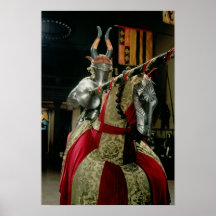 Suit of armour and matching horse armour print