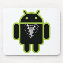 Suit up Android green Mouse Pad