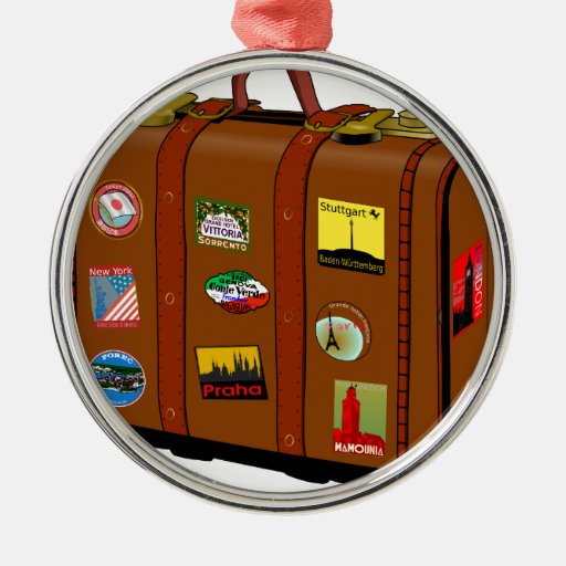 suitcase metal ornament zazzle suitcase metal ornament zazzle