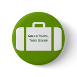 Suitcase On A Group Travel Name Tag Badge buttons
