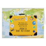 Suitcase World Travel Themed Bar Bat Mitzvah Cards