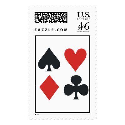 Suits of the Deck Postage Stamps by akiliking