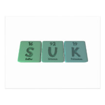 Suk as Sulfur Uranium Potassium Postcards
