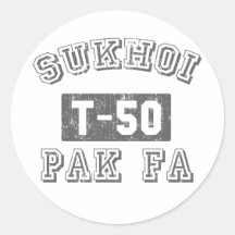 Sukhoi T-50 PAK FA Round Stickers