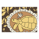 Sulcata Tortoise Card (brown oval) cards