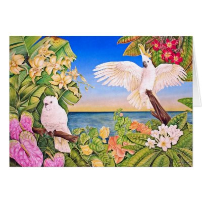 Sulfer-crested Cockatoos Greeting Card by joeyartist
