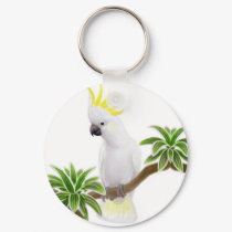 Sulfur Crested Cockatoo Keychain by twopurringcats Sulfur Crested Cockatoo Keychain