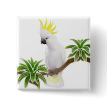 Sulfur Crested Cockatoo Pin buttons by twopurringcats Sulfur Crested Cockatoo Pin buttons
