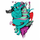 sulking monster with pals vector art photo sculpture