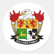Sullivan Family Crest Stickers