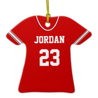 Sullivan Redskins Custom Sports Jersey Christmas Ornament
