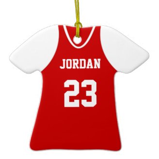 Sullivan Redskins Custom Sports Jersey Christmas Ornaments
