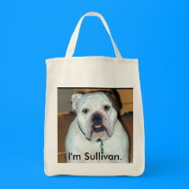 "Sullivan" the English Bulldog Shopping Bag by samecla "Sullivan" the English Bulldog Shopping Bag